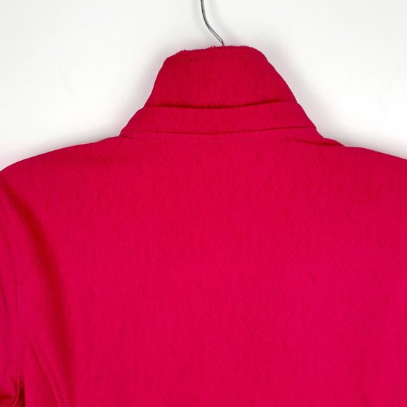 Faux Fur Lined Light Jacket, Size Small. Pink Red cozy plush outdoor - Picture 11 of 15